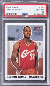 2003-04 Fleer Tradition #261 LeBron James Rookie Card - PSA GEM MT 10